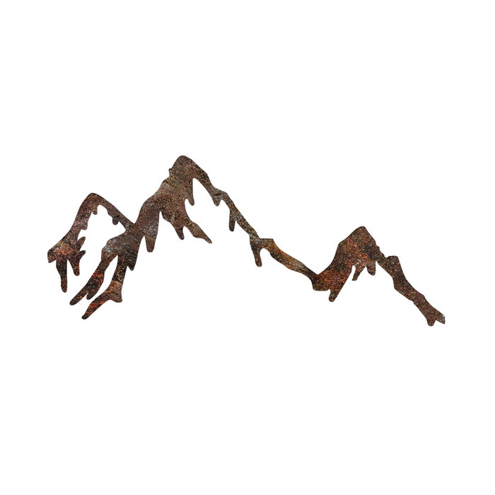 Wallity Rusty Mountain Escultura de pared de metal Antiquation